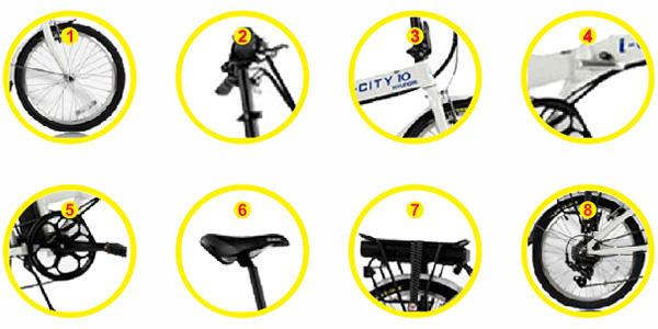 chi tiết Xe đạp điện Hyundai I Ctity 10
