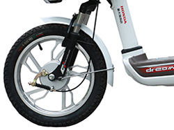 Bánh trước Xe đạp điện Honda A6 Plus với vành đúc hợp kim