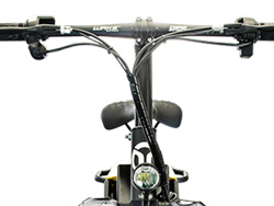 Đèn pha Xe đạp điện Hola H1 được bố trí ở phần thân trước của xe