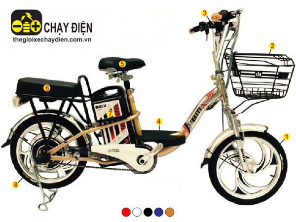 Xe đạp điện Bmx Inox màu 50% vành 18inch