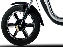 bánh trước Xe đạp điện Anbico Bat-X với vành đúc hợp kim