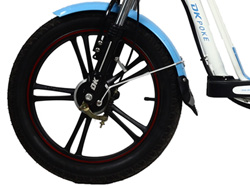 Bánh trước Xe đạp điện Poke Dkbike với lốp cao su thông dụng