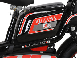 Bình ắc quy Xe đạp điện Kuhama A8 được đặt phía dưới yên trước