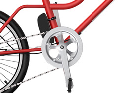 Bàn đạp Xe đạp điện Gedesheng C002 với khoảng cách phù hợp