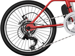 Động cơ Xe đạp điện Gedesheng C002 với công suất 250W
