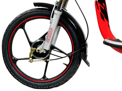 Bánh trước Xe đạp điện Bmx Azi Bike với vành đúc hợp kim