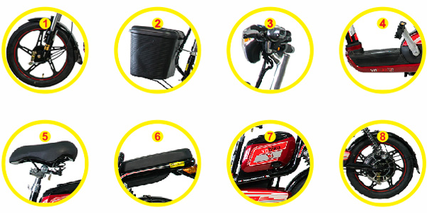 Chi tiết xe đạp điện Vnbike V3