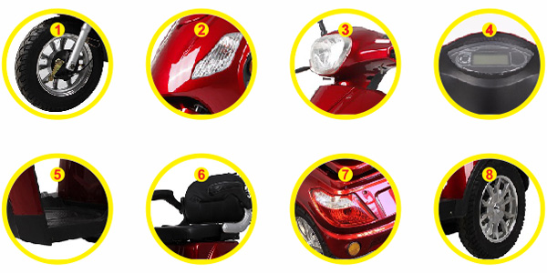 Chi tiết Xe máy điện 3 bánh