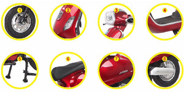 Chi tiết xe máy điện JVC Vespas 2019