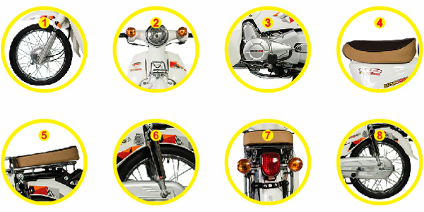 Chi tiết xe máy Cub 81 Daelim Savina CB50